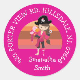 Adesivo Rapariga Rosa Papagaio Pidro Partido ENDEREÇO Clás