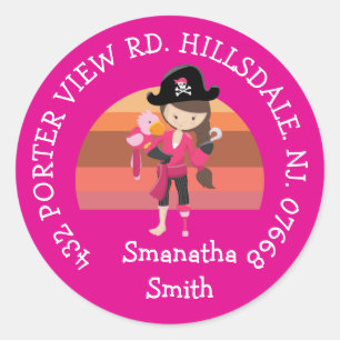 Adesivo Rapariga Rosa Papagaio Pidro Partido ENDEREÇO Clás