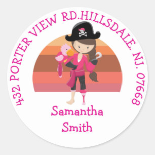 Adesivo Rapariga Rosa Papagaio-Rosa ENDEREÇO DO Partido Pi