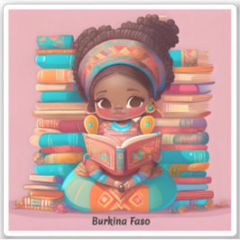 Adesivo Raparigas da Leitura Mundial - Burkina Faso