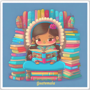 Adesivo Raparigas da Leitura Mundial - Guatemala