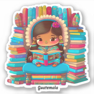 Adesivo Raparigas da Leitura Mundial - Guatemala
