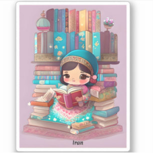 Adesivo Raparigas da Leitura Mundial - Irã