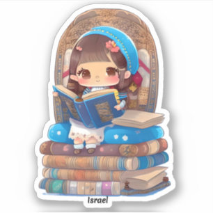 Adesivo Raparigas da Leitura Mundial - Israel