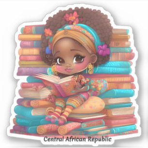 Adesivo Raparigas da Leitura Mundial - República Centro-Af