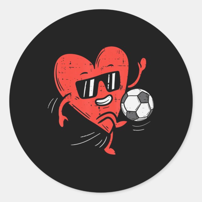 Adesivo Raparigas de futebol do Heart Playing Soccer Dias  (Frente)