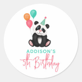 Adesivo Raparigas do Partido Moderno Panda Bear 5 Aniversá
