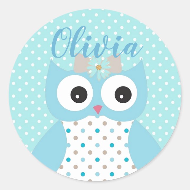 Adesivo Raparigas Personalizadas de Arte Azul Bonita (Frente)