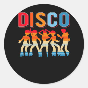 Adesivo Raparigas Retro Disco Dançando 70 e 80 anos