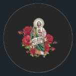 Adesivo Raparigas Rosas vermelhas San Judas Tadeo Con Band<br><div class="desc">Raparigas Rosas vermelhas San Judas Tadeo Con Bandera De México</div>