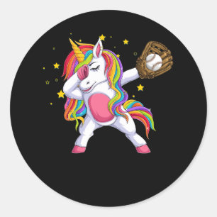 Adesivo Raparigas Unicorn Dançando Roupa de Softball