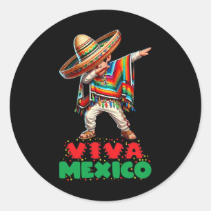 Adesivo Rapaz Mexicano Batando Cinco Dias de Independência