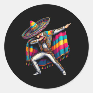 Adesivo Rapaz Mexicano Dabbing Cinco De Mayo Festivo Outfi