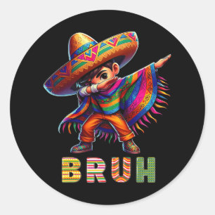 Adesivo Rapaz Mexicano Dabbing Poncho Cinco De Mayo Funny 