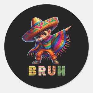 Adesivo Rapaz Mexicano Dabbing Poncho Cinco De Mayo Funny 