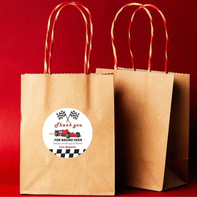 Adesivo Rapaz Raça Rápida Obrigado Aniversário (Criador carregado)