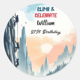 Adesivo Rapaz Tree Divorciou Cliff Rock Subindo aniversári