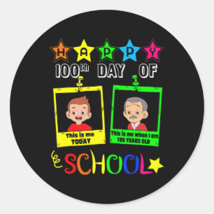 Adesivo Rapazes 100 Dias De Escola - Quando Tenho 100 Anos