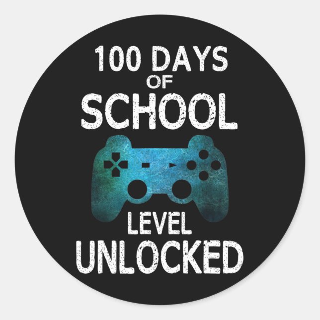 Adesivo Rapazes 100 Dias De Videos games De Jogadores De E (Frente)