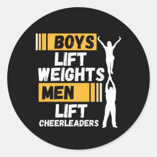 Adesivo Rapazes Levantam Pesos Homens Levantam Cheerleader