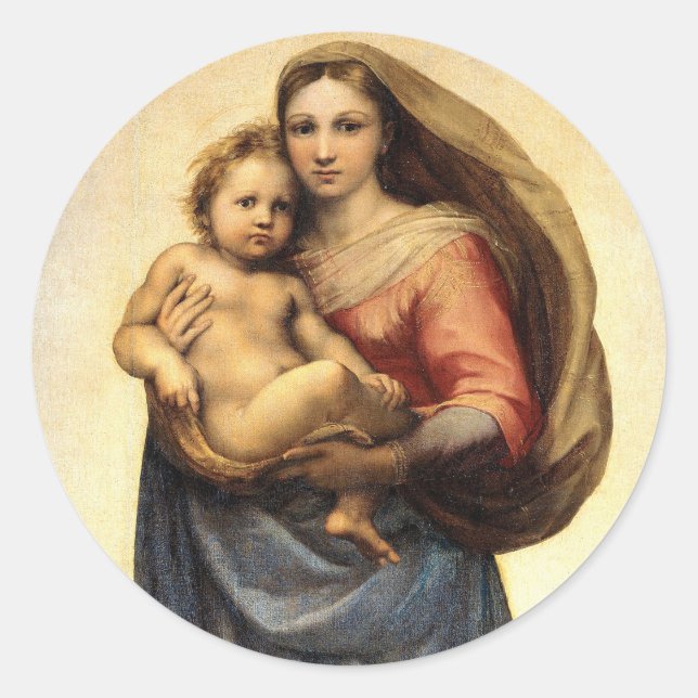 Adesivo Raphael Madonna e Criança Cristo ... 1512 (Frente)