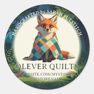 Adesivo Raposa-branca vestindo colcha de colcha