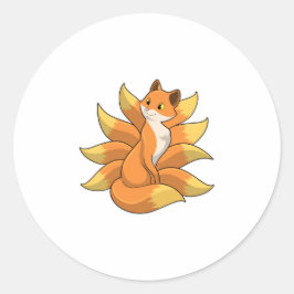 Adesivo Raposa com 9 coroas de raposa