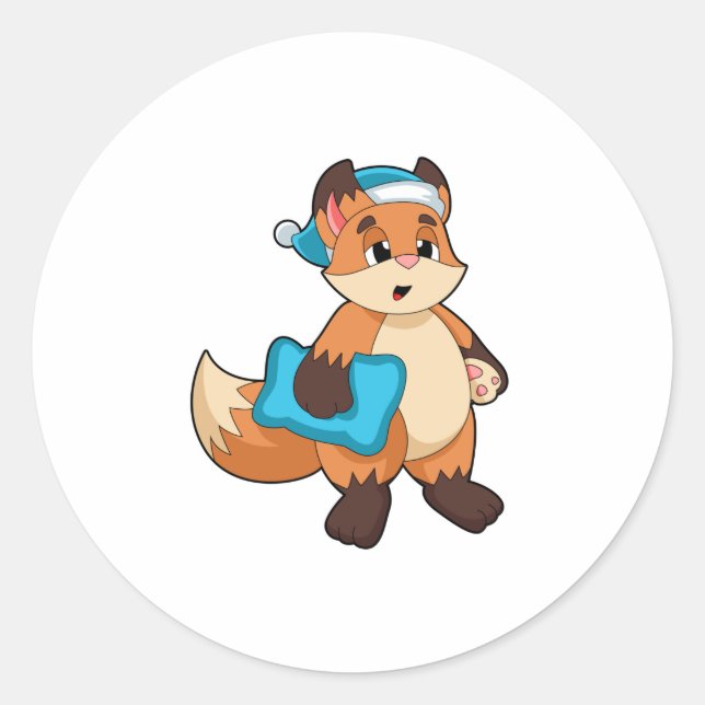 Adesivo Raposa com Nightcap (Frente)