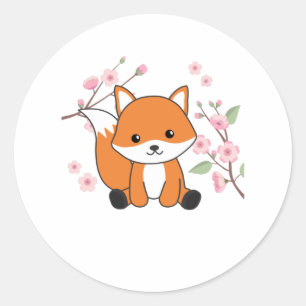 Adesivo Raposa Doce Para Raposas Kawaii