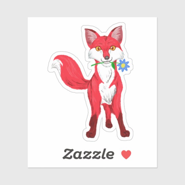 Adesivo Raposa Feliz (Folha)