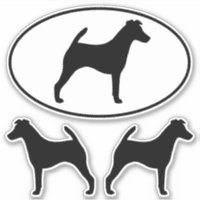 Raposa Suave Cachorro Silhuettes VinilStickers