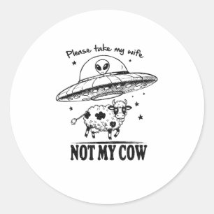 Adesivo Rapto De alienígenas, Não Minha Vaca Para Agricult