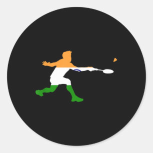 Adesivo Raquete Bandeira Índia Badminton Peteca Homens Jog
