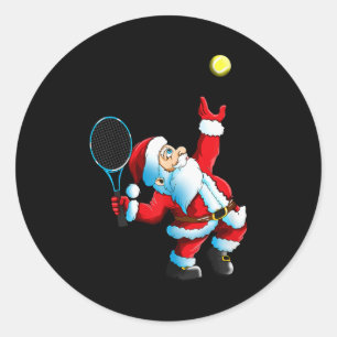 Adesivo Raquete de Tênis Jogo de Tênis Papai Noel Natal