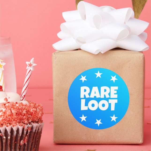 Adesivo Raras Crianças Jogadoras Neon Blue Text Slogan (Festa)