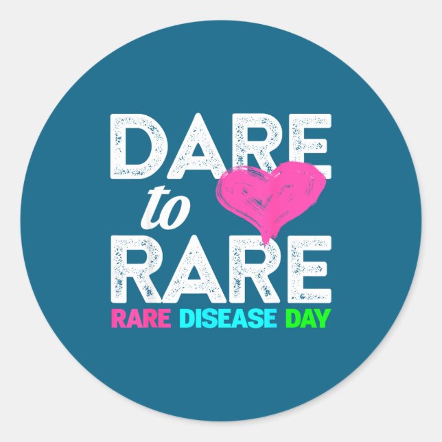 Adesivo Rare Disease Awareness Shirt - Dare To Rare Diseas (Frente)