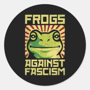 Adesivo Rãs Contra o Fascismo Protestam Democracia Frogtif