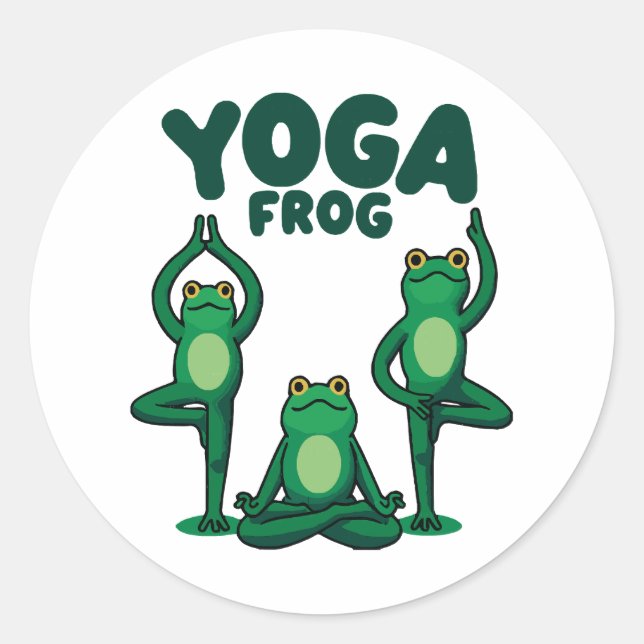 Adesivo Rãs de Yoga (Frente)