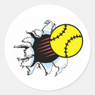 Adesivo Rasgo do softball ele