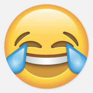 Adesivo Rasgos do emoji da alegria engraçados
