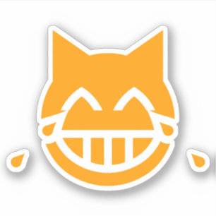 Adesivo Rasgos do gato de Emoji da alegria