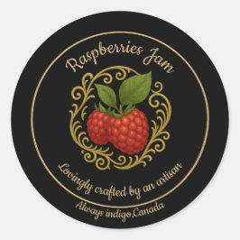 Adesivo Raspberry Bliss – Artisan Jam Label 
