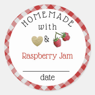 Adesivo Raspberry Jam Gingham moderna caseira