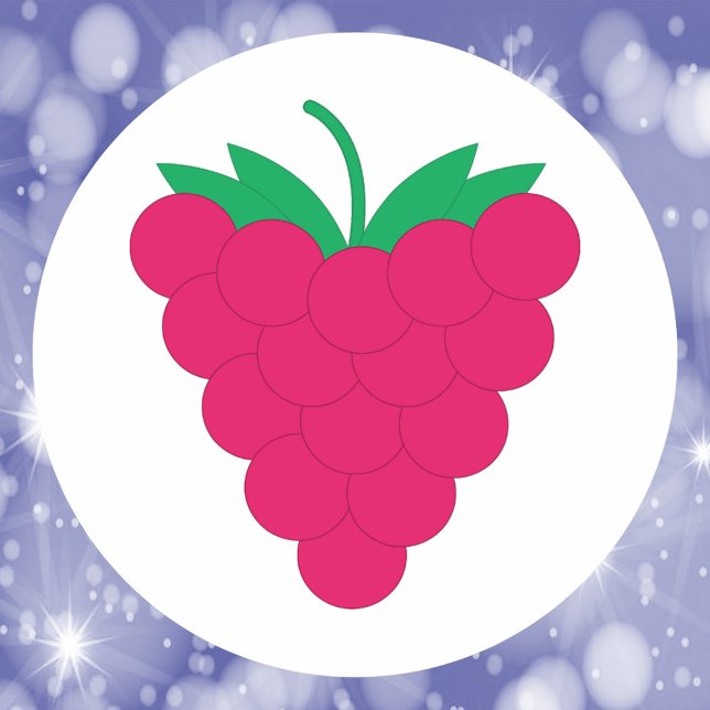 Adesivo Raspberry Pink Fruit Berry (A sticker with a graphic of a raspberry.)