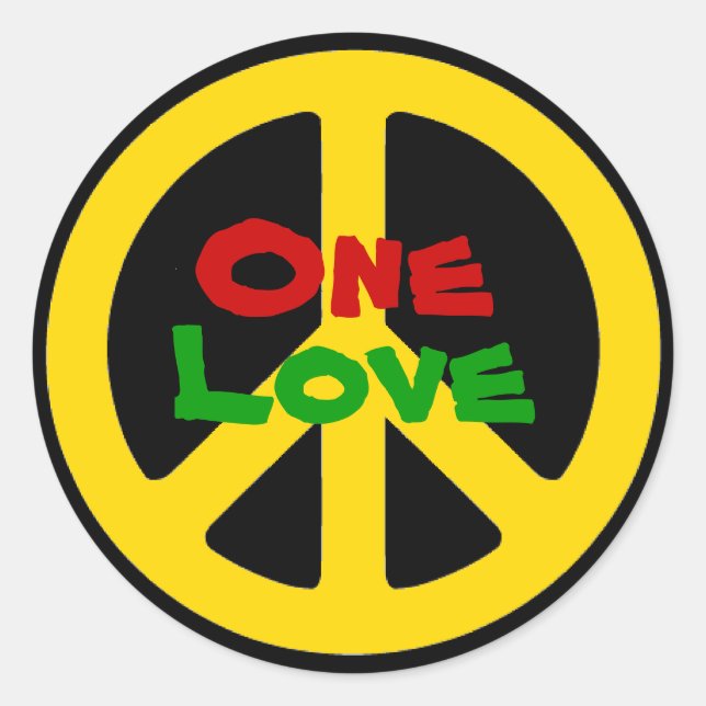 Adesivo Rasta One Love Sticker (Frente)