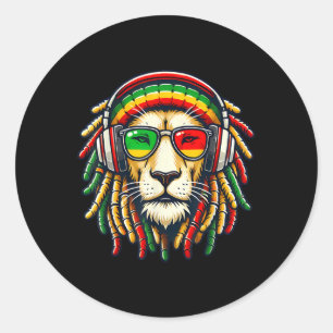 Adesivo Rasta Reggae Music Lion Jamaica