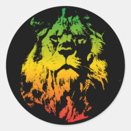 Adesivo Rastafari Flag Leão Colorido de Judah