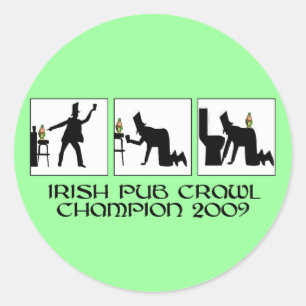 Adesivo Rastejamento de bar irlandês engraçado