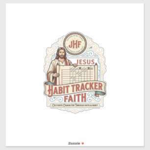 Adesivo Rastreador de Hábito Jesus Fé Rastreador de Hábito