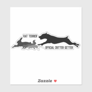 Adesivo Rat terrier criatura oficial ganha autocolante